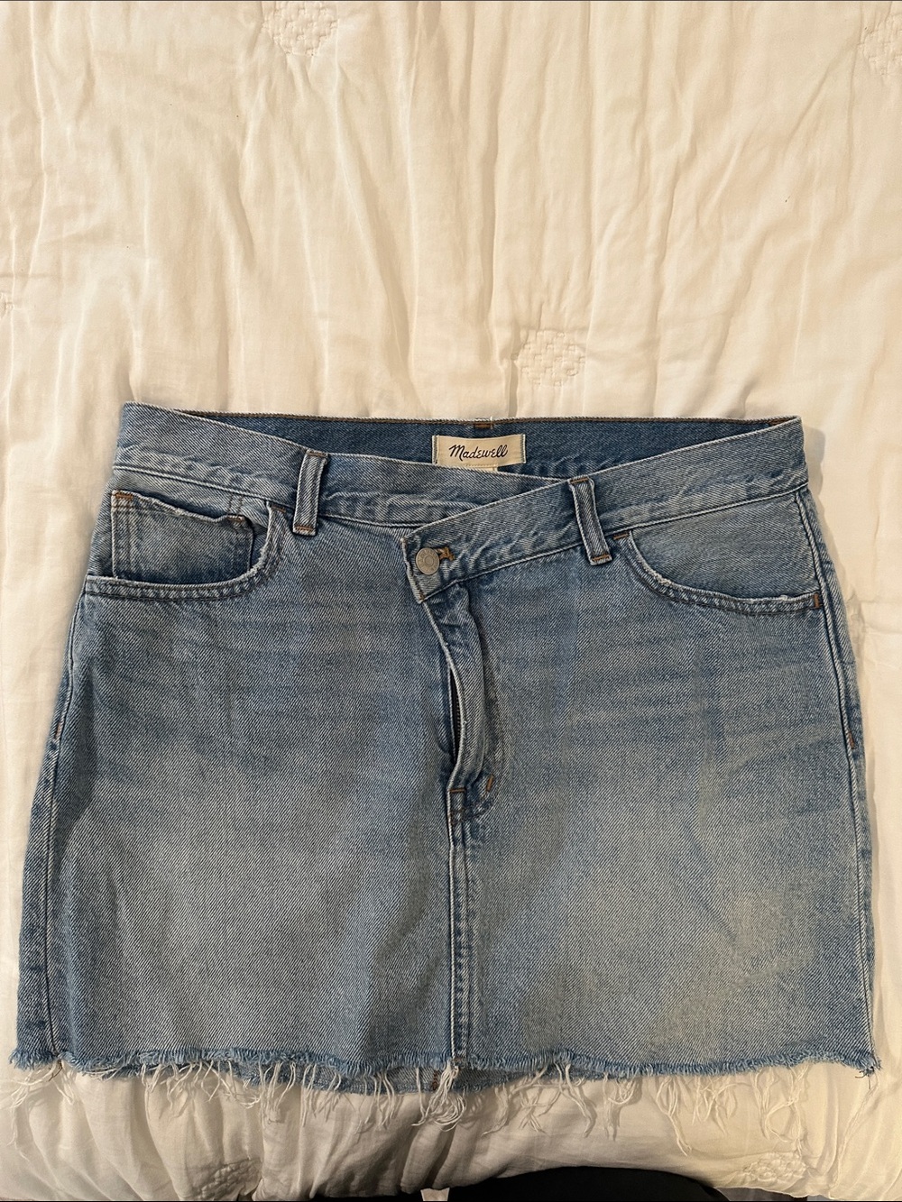 Madewell Light Blue Denim Mini Skirt